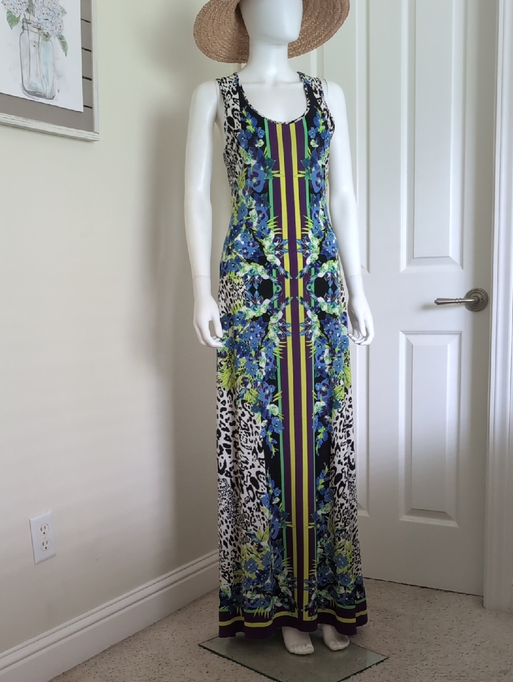 Eci New York Maxi Dress Sleeveless Scoop Neck NWT SzM